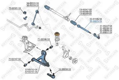 Inner Tie Rod STELLOX 55-00073-SX