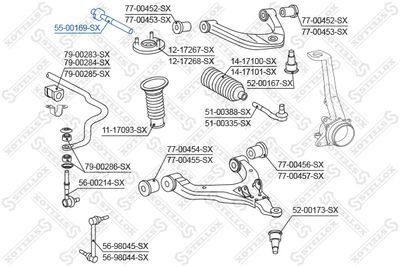 Inner Tie Rod STELLOX 55-00169-SX