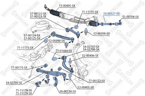 STELLOX 55-00327-SX Inner Tie Rod