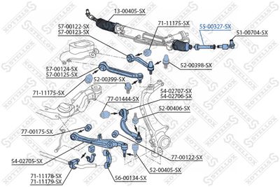 Inner Tie Rod STELLOX 55-00327-SX