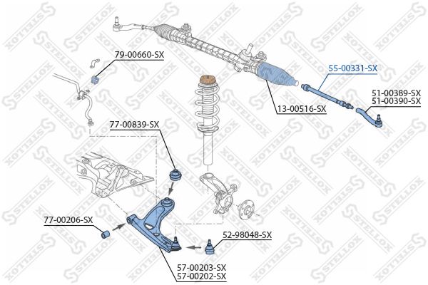 STELLOX 55-00331-SX Inner Tie Rod