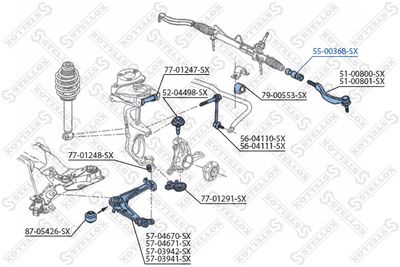 Inner Tie Rod STELLOX 55-00368-SX
