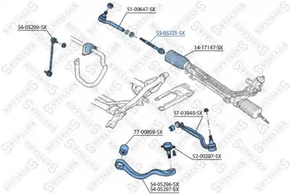 STELLOX 55-05321-SX Inner Tie Rod