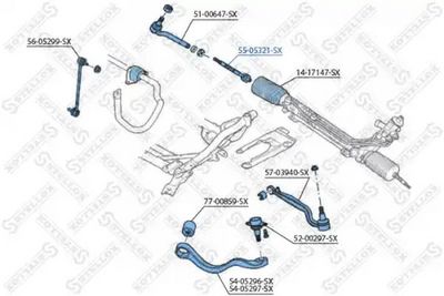 Inner Tie Rod STELLOX 55-05321-SX