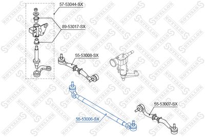 Inner Tie Rod STELLOX 55-53006-SX
