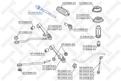 Inner Tie Rod STELLOX 55-53012-SX