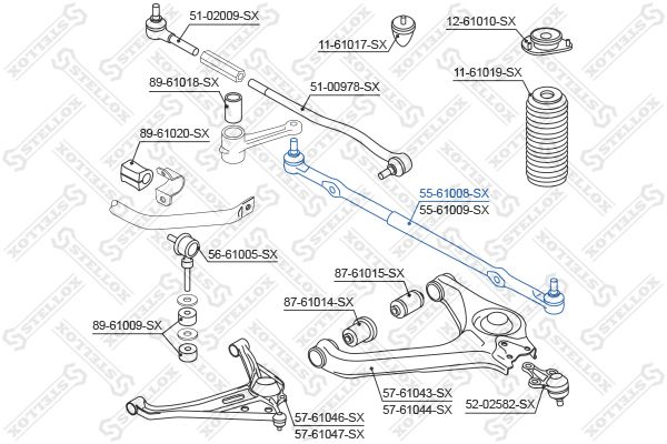 STELLOX 55-61008-SX Inner Tie Rod