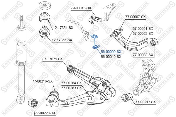 STELLOX 56-00009-SX Link/Coupling Rod, stabiliser bar