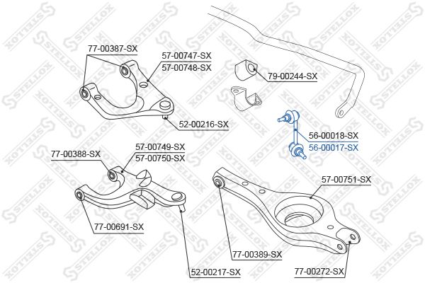 STELLOX 56-00017-SX Link/Coupling Rod, stabiliser bar