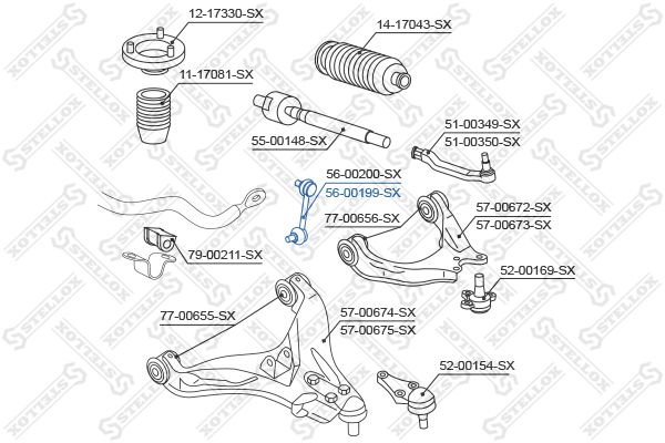 STELLOX 56-00199-SX Link/Coupling Rod, stabiliser bar