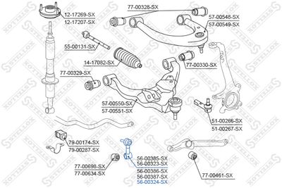 Link/Coupling Rod, stabiliser bar STELLOX 56-00324-SX