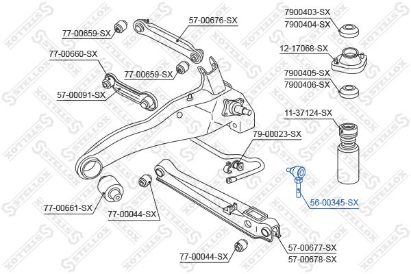 STELLOX 56-00345-SX Link/Coupling Rod, stabiliser bar