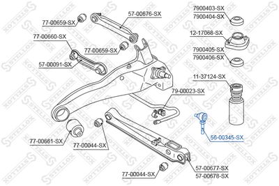 Link/Coupling Rod, stabiliser bar STELLOX 56-00345-SX