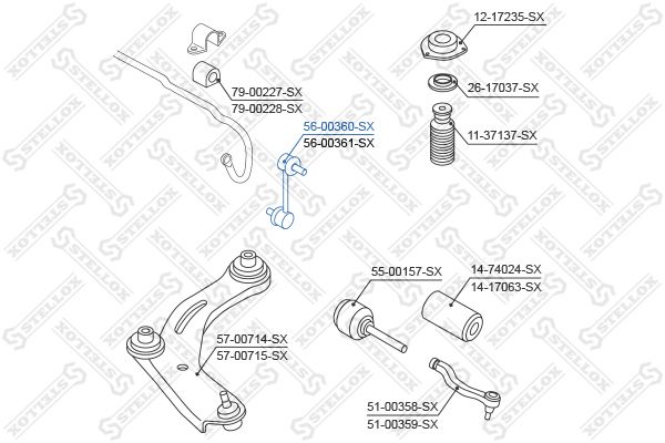 STELLOX 56-00360-SX Link/Coupling Rod, stabiliser bar