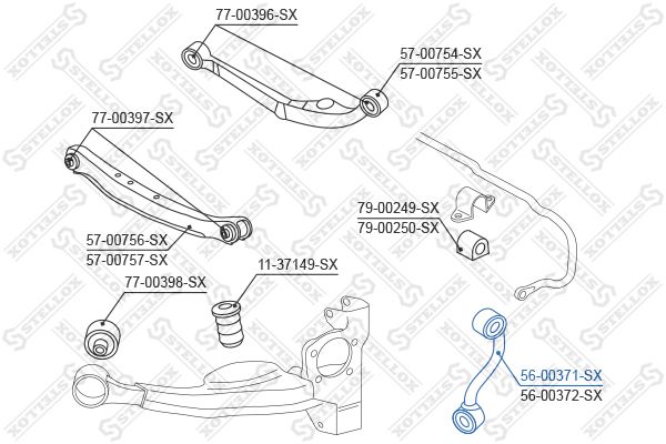 STELLOX 56-00371-SX Link/Coupling Rod, stabiliser bar