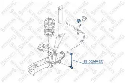 Link/Coupling Rod, stabiliser bar STELLOX 56-00560-SX