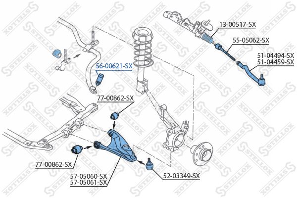 STELLOX 56-00621-SX Link/Coupling Rod, stabiliser bar