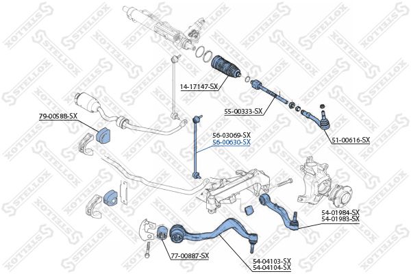 STELLOX 56-00630-SX Link/Coupling Rod, stabiliser bar