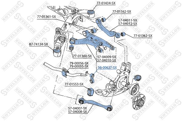 STELLOX 56-00637-SX Link/Coupling Rod, stabiliser bar