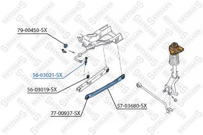 Link/Coupling Rod, stabiliser bar STELLOX 56-03021-SX