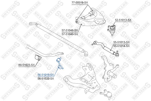 STELLOX 56-51019-SX Link/Coupling Rod, stabiliser bar