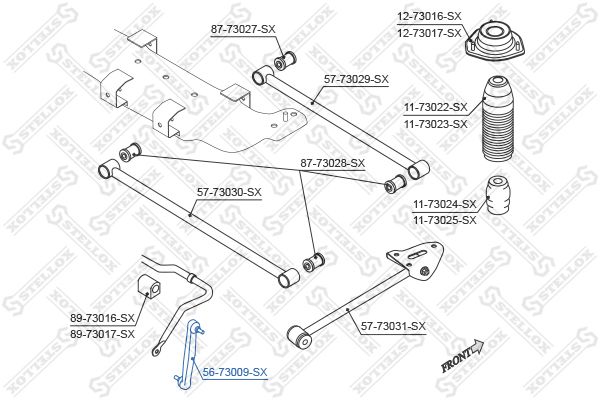STELLOX 56-73009-SX Link/Coupling Rod, stabiliser bar