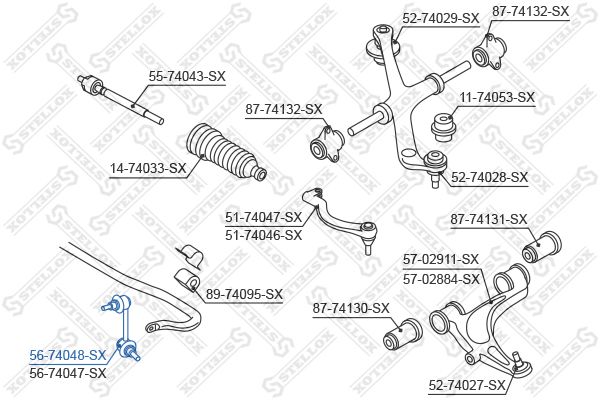 STELLOX 56-74048-SX Link/Coupling Rod, stabiliser bar