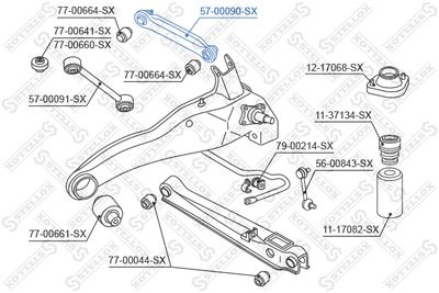 Rod/Strut, wheel suspension STELLOX 57-00090-SX