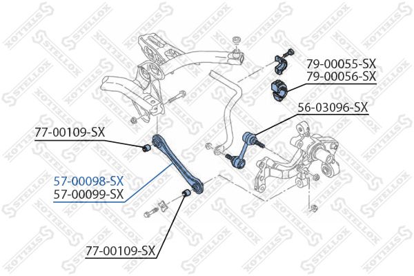 STELLOX 57-00098-SX Control/Trailing Arm, wheel suspension
