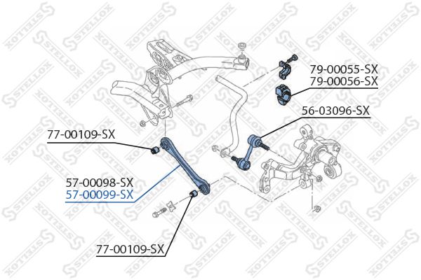 STELLOX 57-00099-SX Control/Trailing Arm, wheel suspension