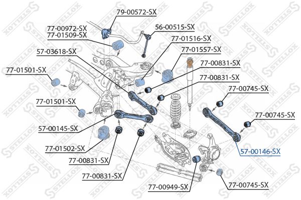 STELLOX 57-00146-SX Control/Trailing Arm, wheel suspension