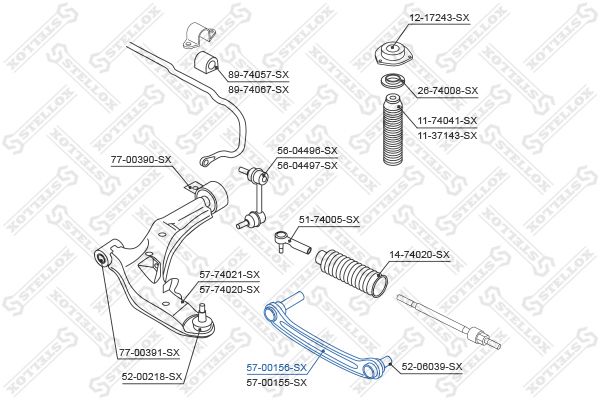 STELLOX 57-00156-SX Control/Trailing Arm, wheel suspension