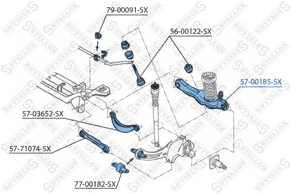 STELLOX 57-00185-SX Control/Trailing Arm, wheel suspension