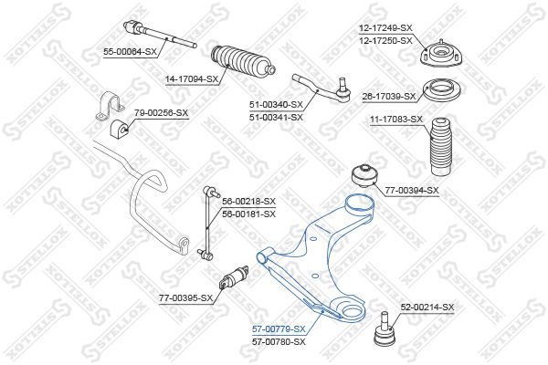 STELLOX 57-00779-SX Control/Trailing Arm, wheel suspension