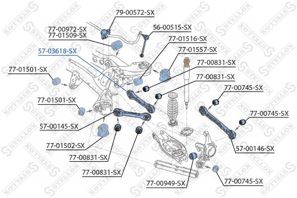 STELLOX 57-03618-SX Control/Trailing Arm, wheel suspension