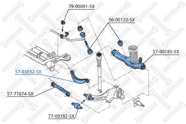 STELLOX 57-03652-SX Control/Trailing Arm, wheel suspension