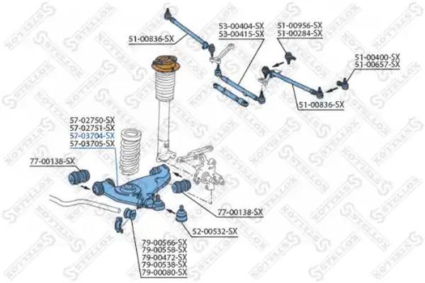 STELLOX 57-03704-SX Control/Trailing Arm, wheel suspension