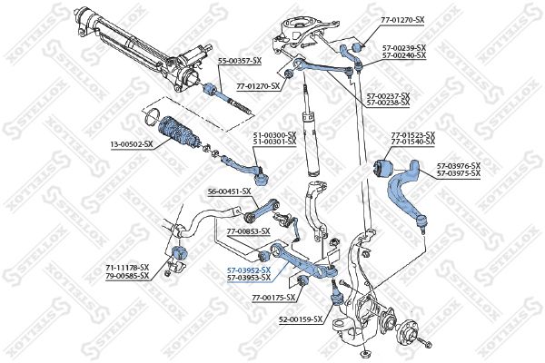 STELLOX 57-03952-SX Control/Trailing Arm, wheel suspension