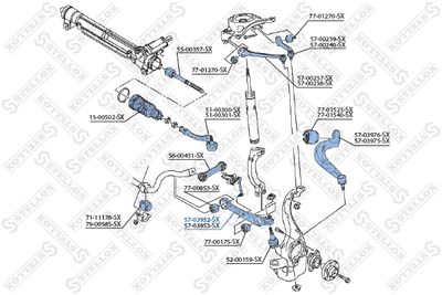Control/Trailing Arm, wheel suspension STELLOX 57-03952-SX