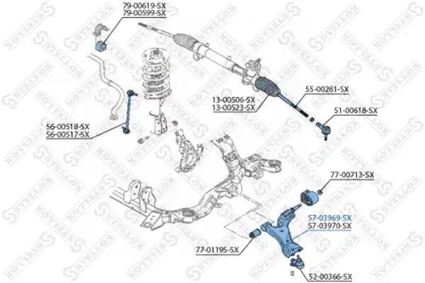STELLOX 57-03969-SX Control/Trailing Arm, wheel suspension