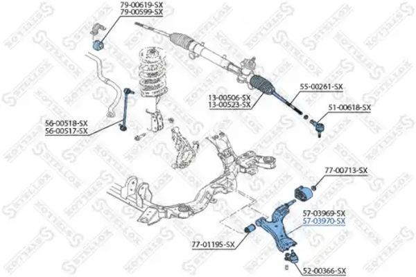 STELLOX 57-03970-SX Control/Trailing Arm, wheel suspension