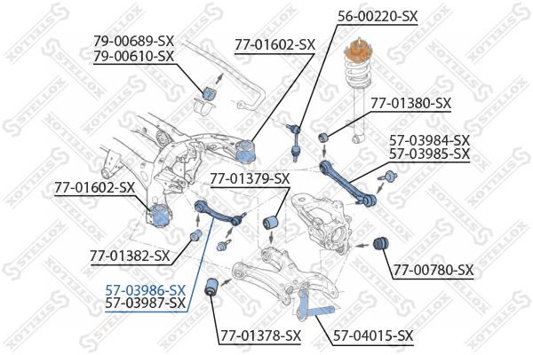 STELLOX 57-03986-SX Control/Trailing Arm, wheel suspension