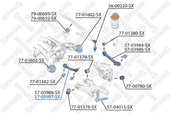 STELLOX 57-03987-SX Control/Trailing Arm, wheel suspension