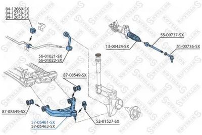 Control/Trailing Arm, wheel suspension STELLOX 57-05461-SX
