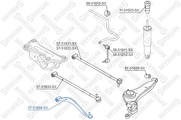 STELLOX 57-51034-SX Control/Trailing Arm, wheel suspension