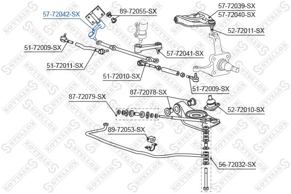 STELLOX 57-72042-SX Idler Arm