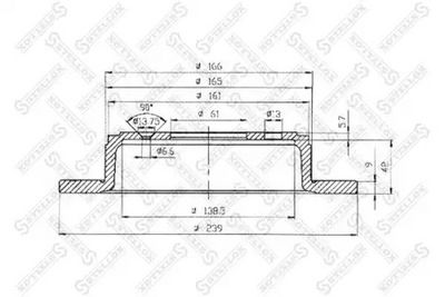 Brake Disc STELLOX 6020-2621-SX