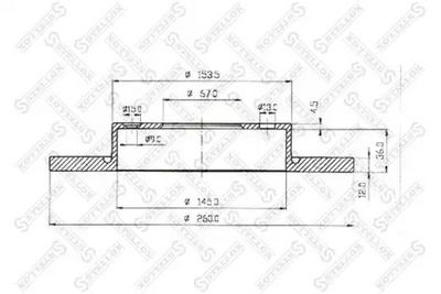 Brake Disc STELLOX 6020-3345-SX