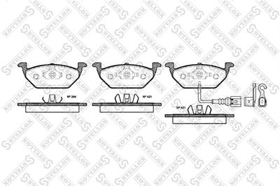 Brake Pad Set, disc brake STELLOX 644 021B-SX