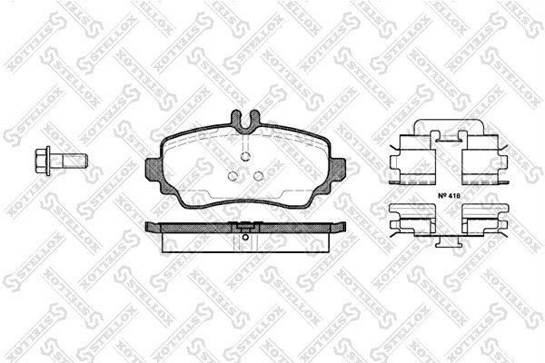 STELLOX 661 000B-SX Brake Pad Set, disc brake